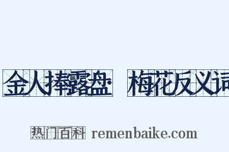 金人捧露盘·梅花反义词是什么意思的图片